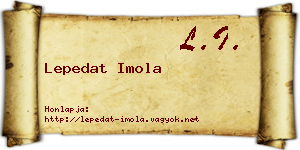 Lepedat Imola névjegykártya
